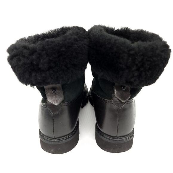 Rockport Fur Leather Black Boots Size 6.5 Lined Winter Fall Shoes Womens Boot - Picture 9 of 15